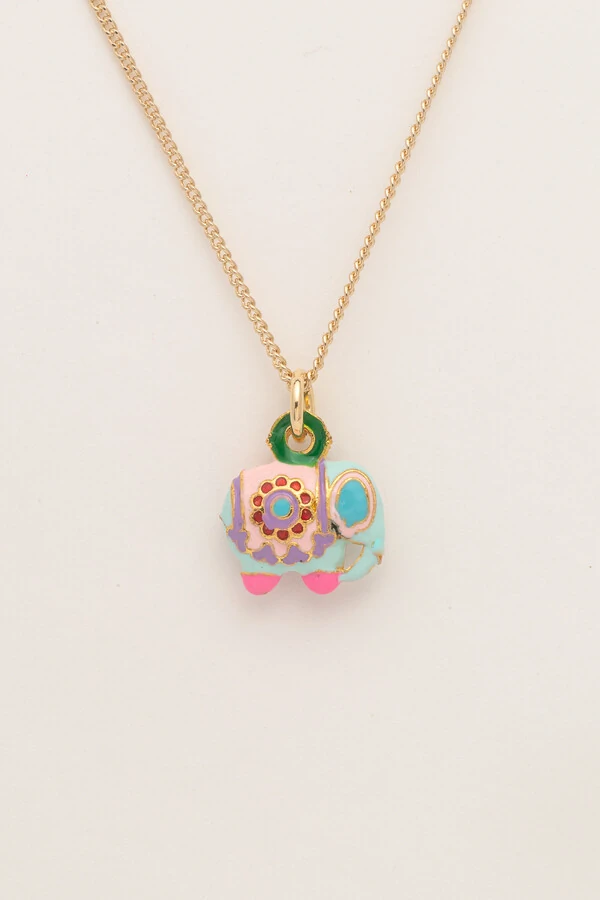 Pingente Elefante Esmaltado