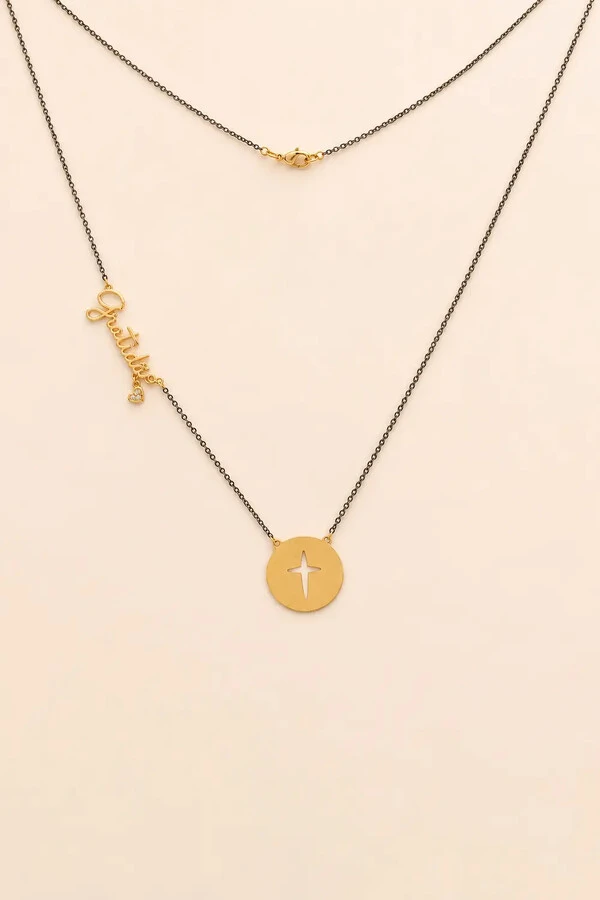 Colar Gratidão Banho Ouro 18k