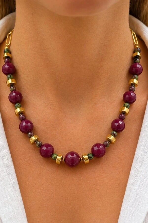 Colar Curto Veronica Banho Ouro 18K