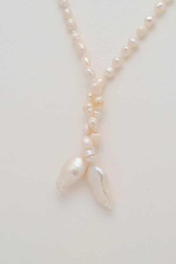 Colar Gravata Pérola Natural