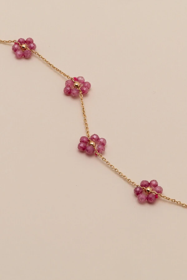 Colar Longo Fiore Primavera Banho Ouro 18K