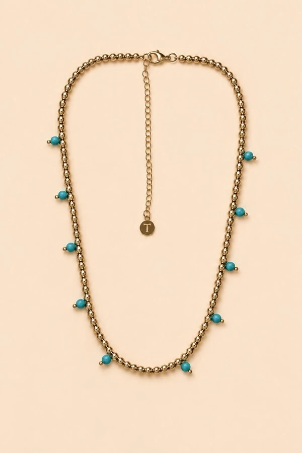 Colar Choker Esferas Dourada