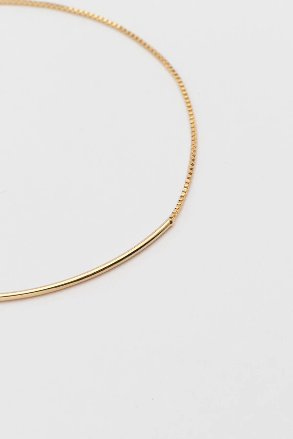 Pulseira Veneziana Palito Banho Ouro 18K