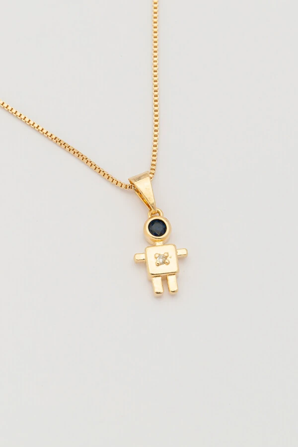 Pingente Filho Zircônia Banho Ouro 18K