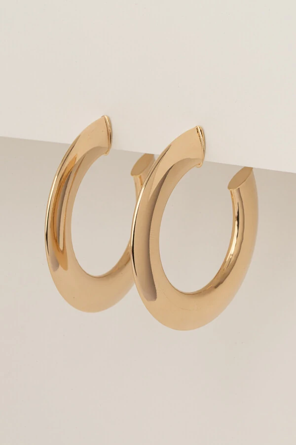 Brinco Dourado Argola Prensada