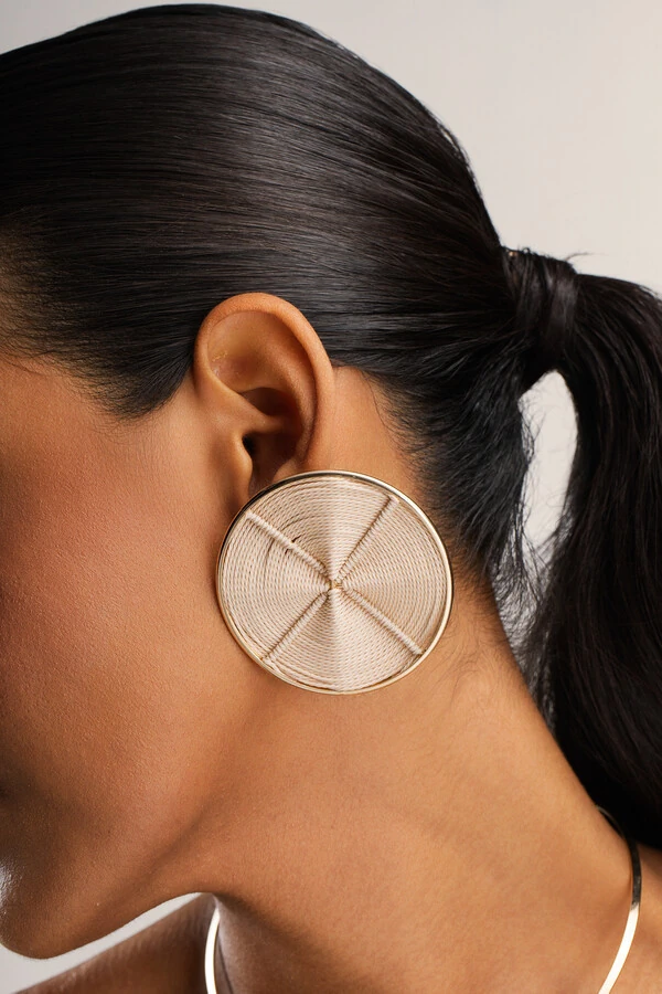 Brinco Dourado Aro Palha