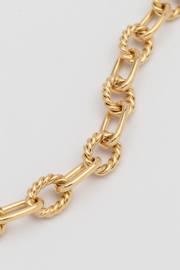 Pulseira Dourada Mix de Elos