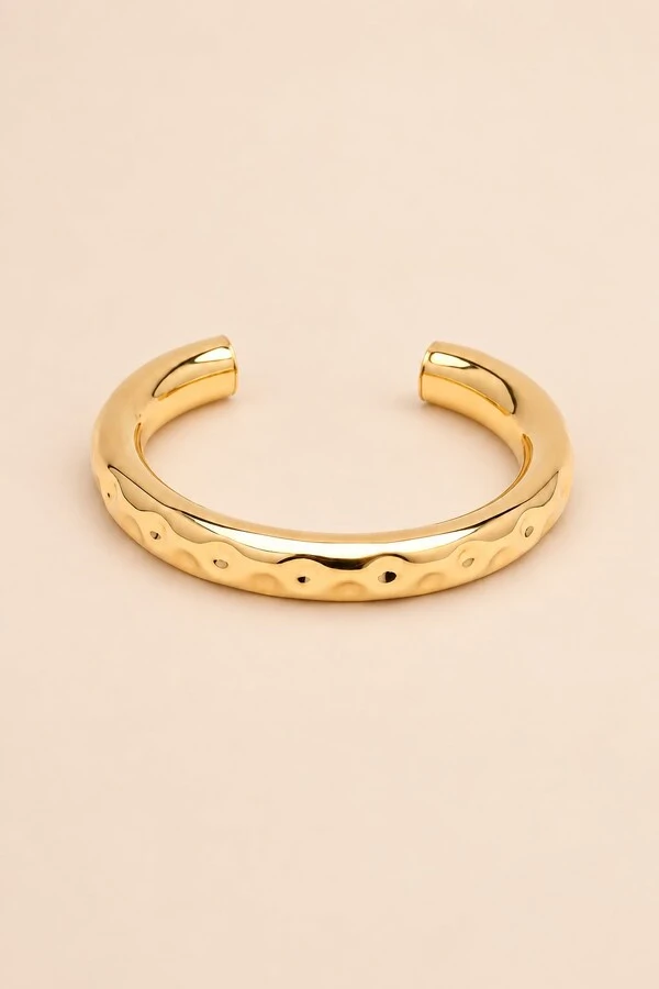 Pulseira Dourada Martelada