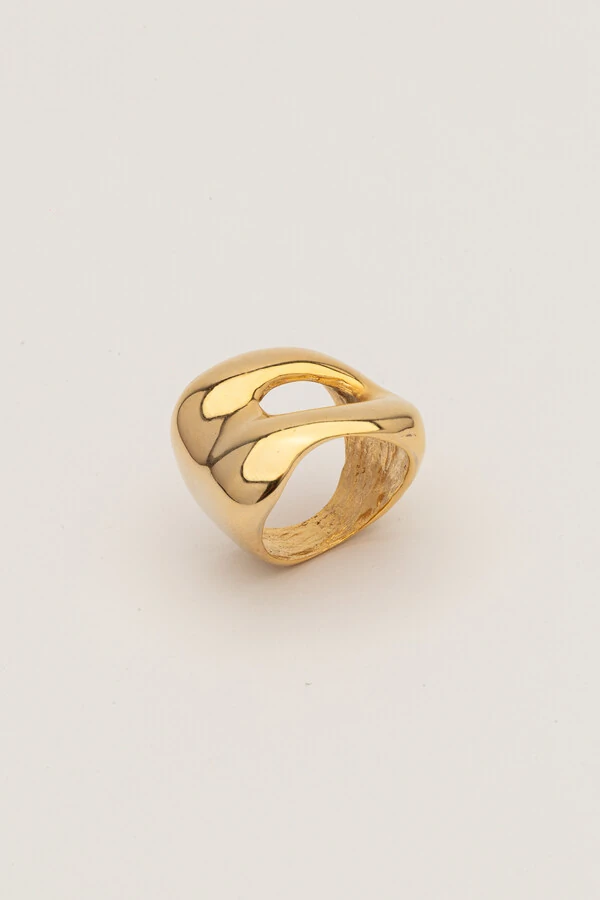 Anel Dourado Placa Orgânica