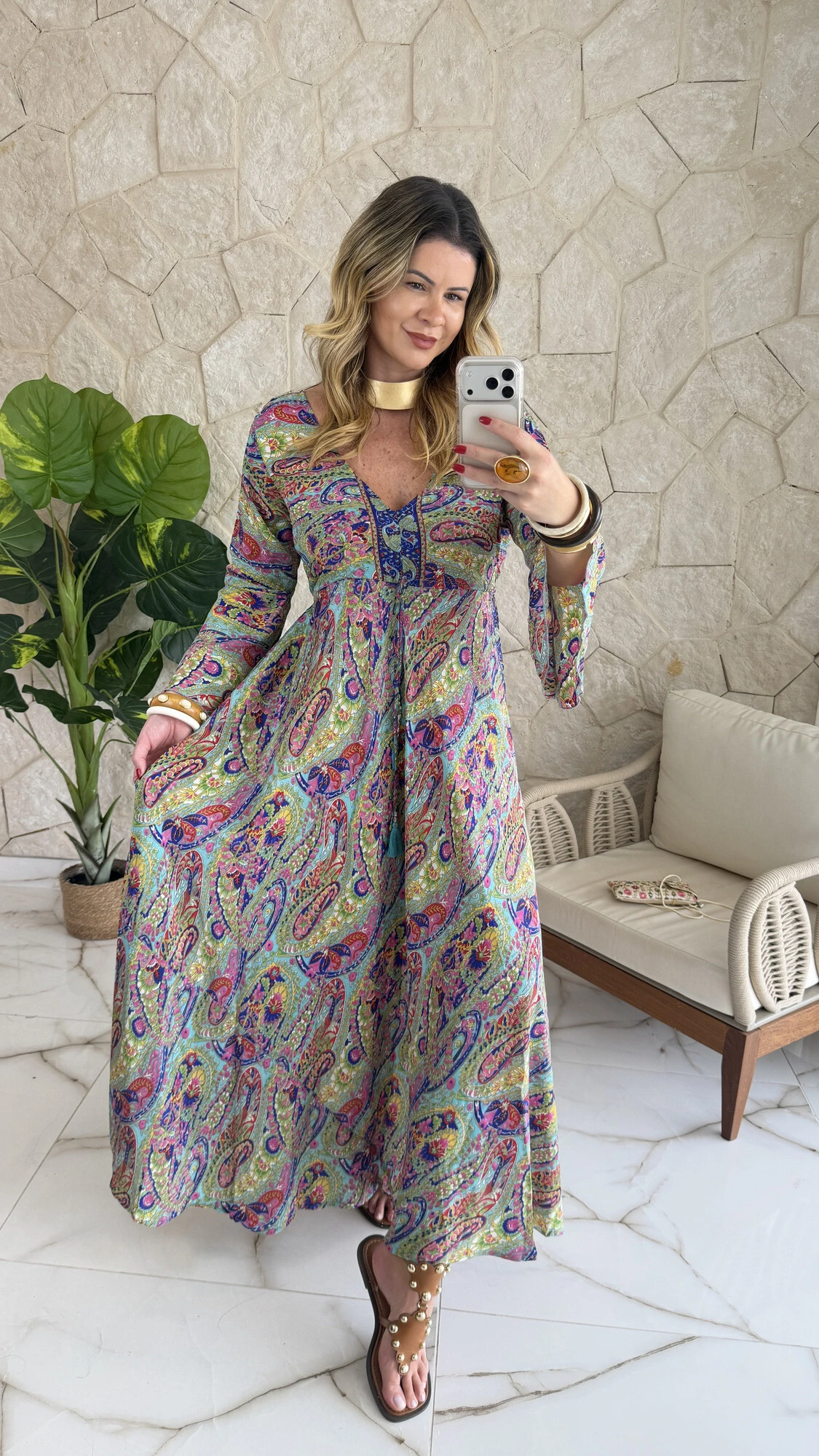 Foto Vestido Boho Chic Longo Lena