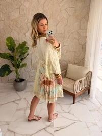 Vestido Boho Chic Aquarela
