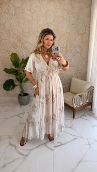 Vestido Boho Chic Longo Lavínia