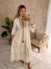 Vestido Boho Chic Pérola