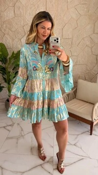 Vestido Boho Curto Bianca