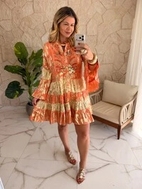 Vestido Boho Curto Bianca