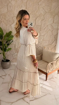 Vestido Boho Chic Pérola