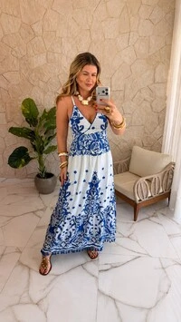Vestido Boho Chic Longo Isadora