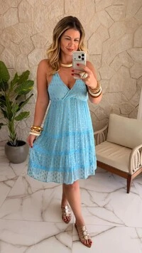 Vestido Curto Boho Chic Fontana