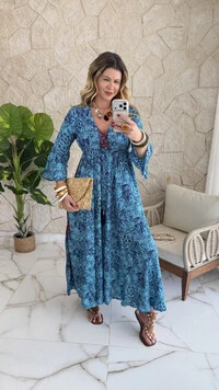 Vestido Boho Chic Longo Lena