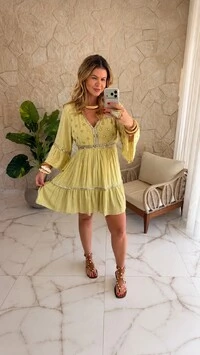 Vestido Boho Chic Curto Zahara