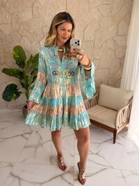 Vestido Boho Curto Bianca