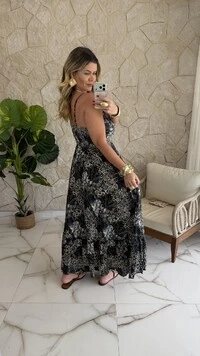 Vestido Boho Chic Longo Manu