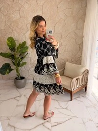 Vestido Boho Chic Curto Dália