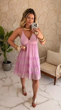 Vestido Curto Boho Chic Fontana