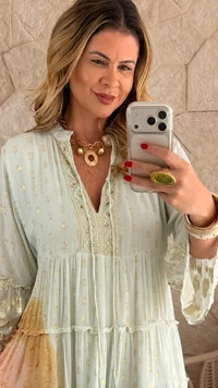 Vestido Boho Curto Aquarela