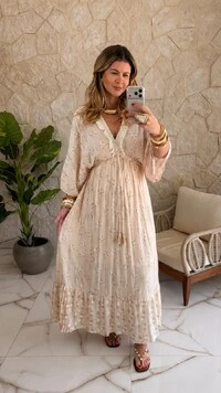 Vestido Boho Chic Longo Lívia