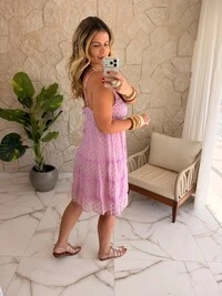 Vestido Curto Boho Chic Fontana
