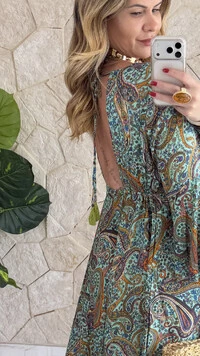 Vestido Boho Chic Longo Lena