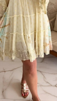 Vestido Boho Curto Aquarela