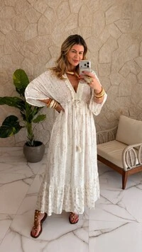 Vestido Boho Chic Longo Lívia