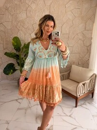 Vestido Boho Chic Curto Elara
