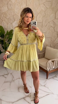 Vestido Boho Chic Curto Mara
