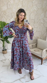 Vestido Boho Chic Longo Lena