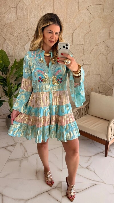 Foto Vestido Boho Curto Bianca