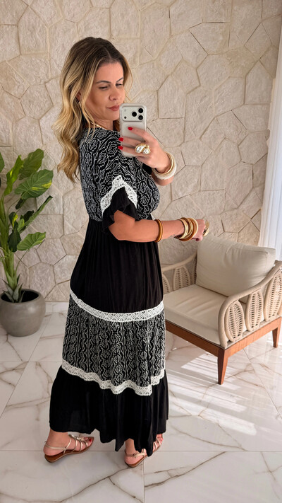 Foto Vestido Boho Chic Ônix
