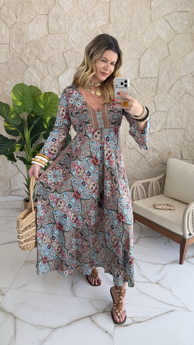 Foto Vestido Boho Chic Longo Lena
