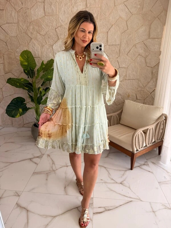 Vestido Boho Chic Aquarela