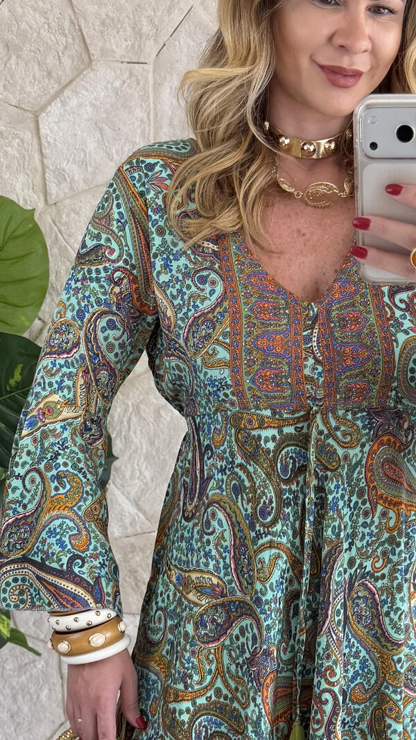 Vestido Boho Chic Longo Lena