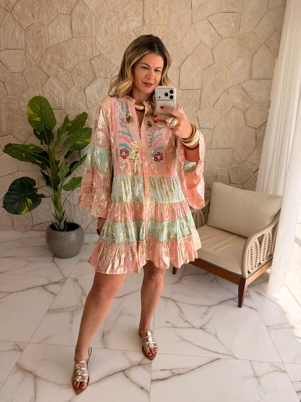 Vestido Boho Curto Bianca