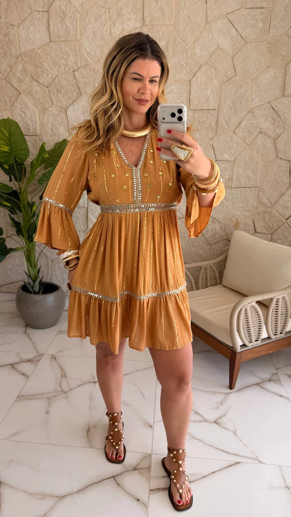 Vestido Boho Chic Curto Mara
