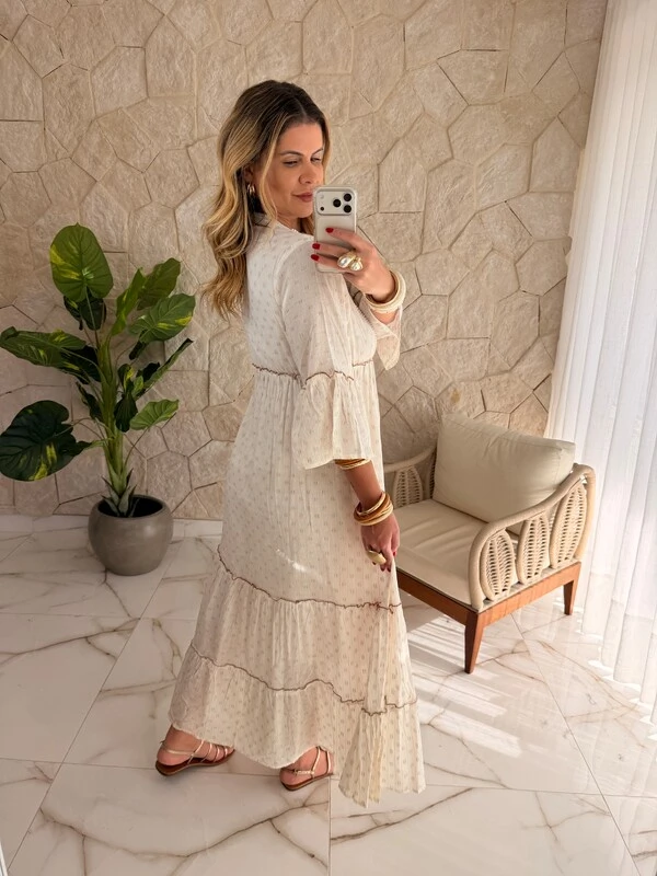 Vestido Boho Chic Pérola