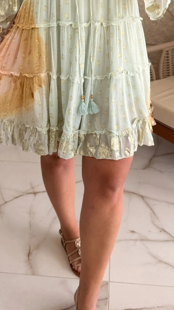 Vestido Boho Curto Aquarela