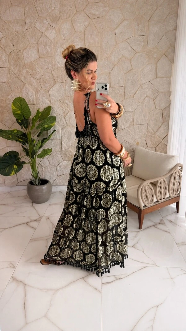 Vestido Boho Chic Longo Selene