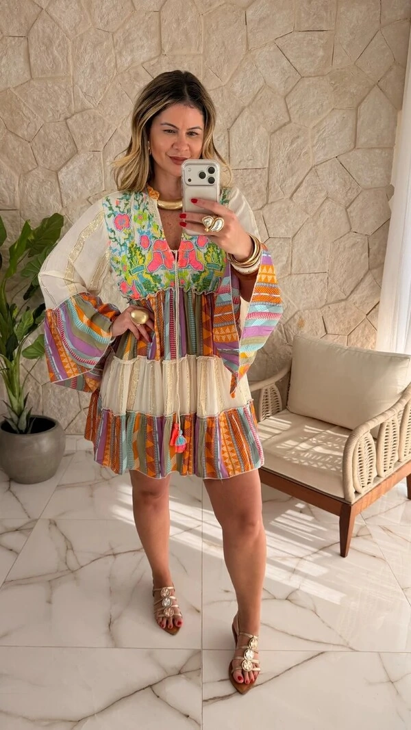 Vestido Boho Curto Amália