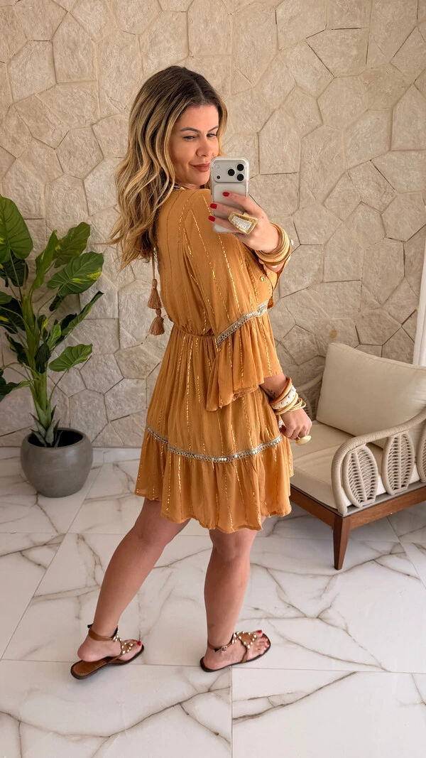 Vestido Boho Chic Curto Mara