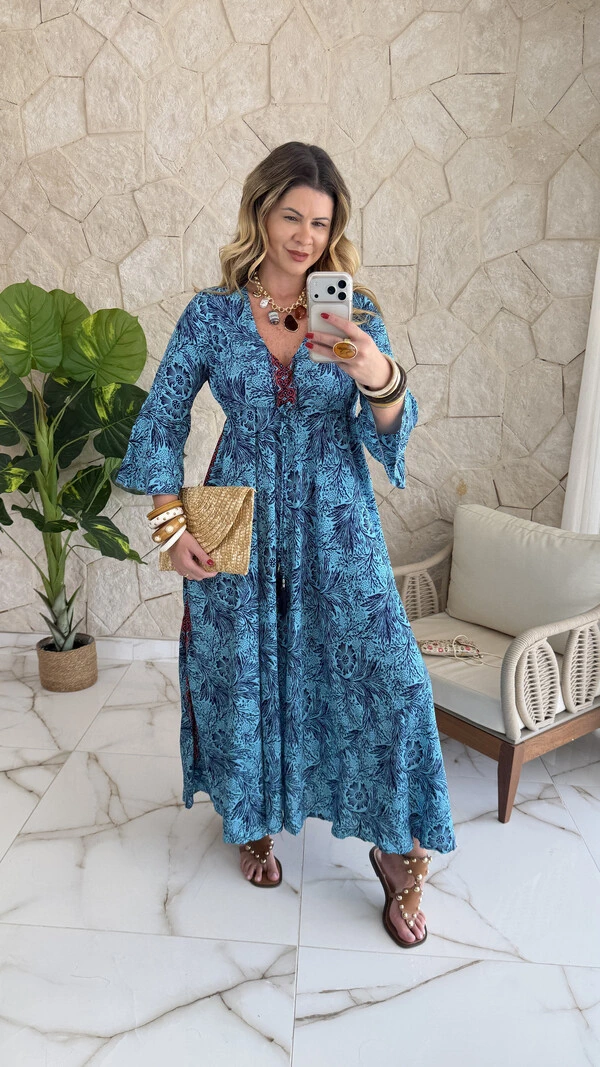 Vestido Boho Chic Longo Lena